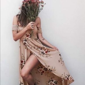 Floral wedding dress